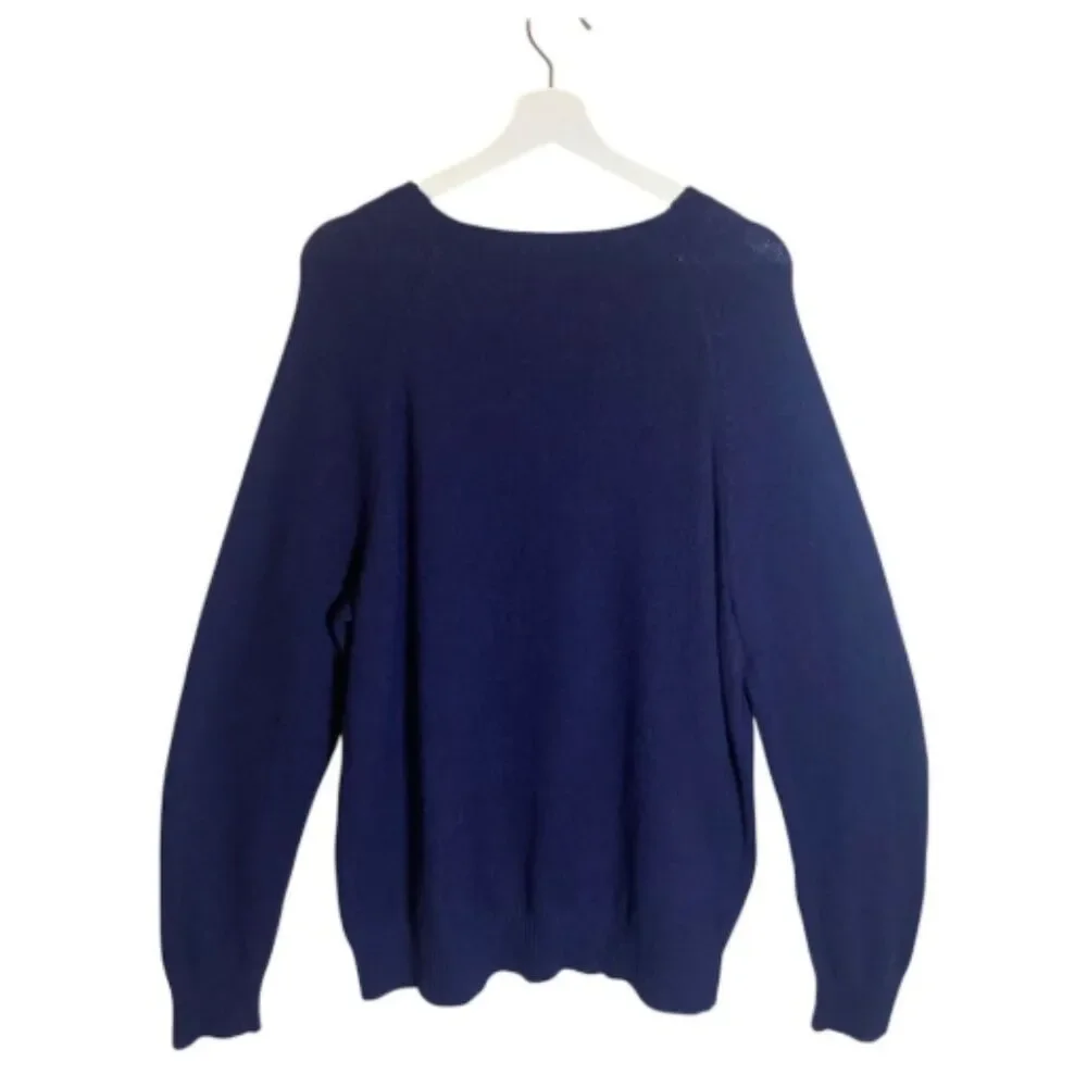 J. Crew Lambs wool Blend Sweater Men's  Size XL Blue Crewneck Minimalist
